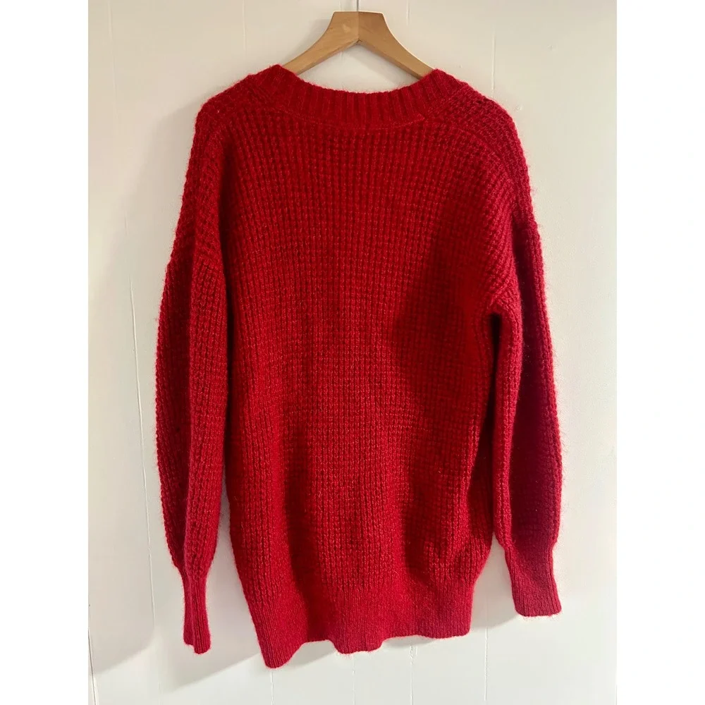 Scotch & Soda Deep V Neck Sweater in Red sz S
